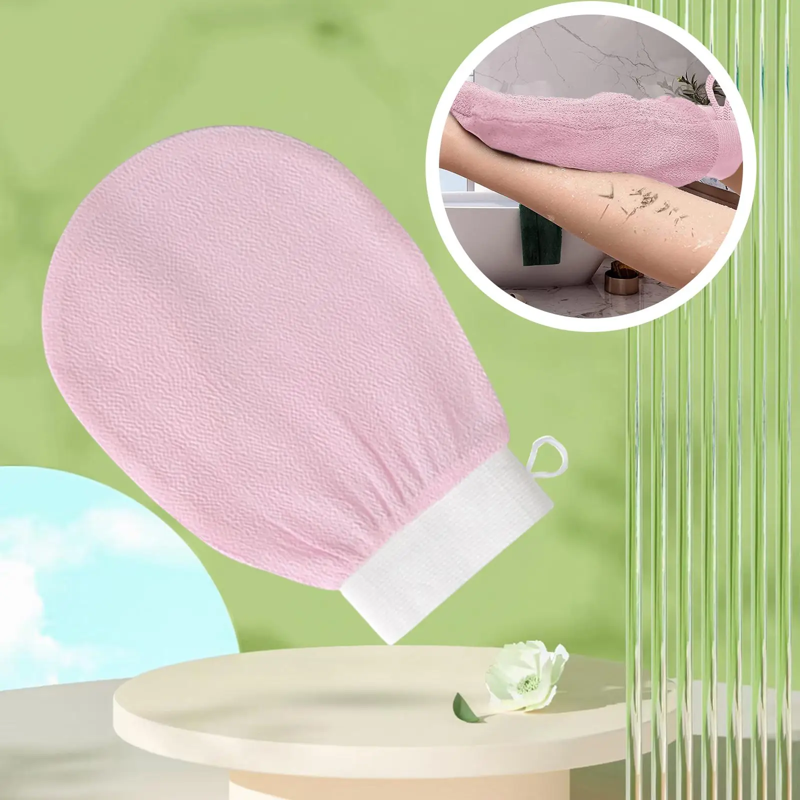 Bath Glove, Multipurpose Double Sided Scrubber Body Scrub for Hand Neck Men Women