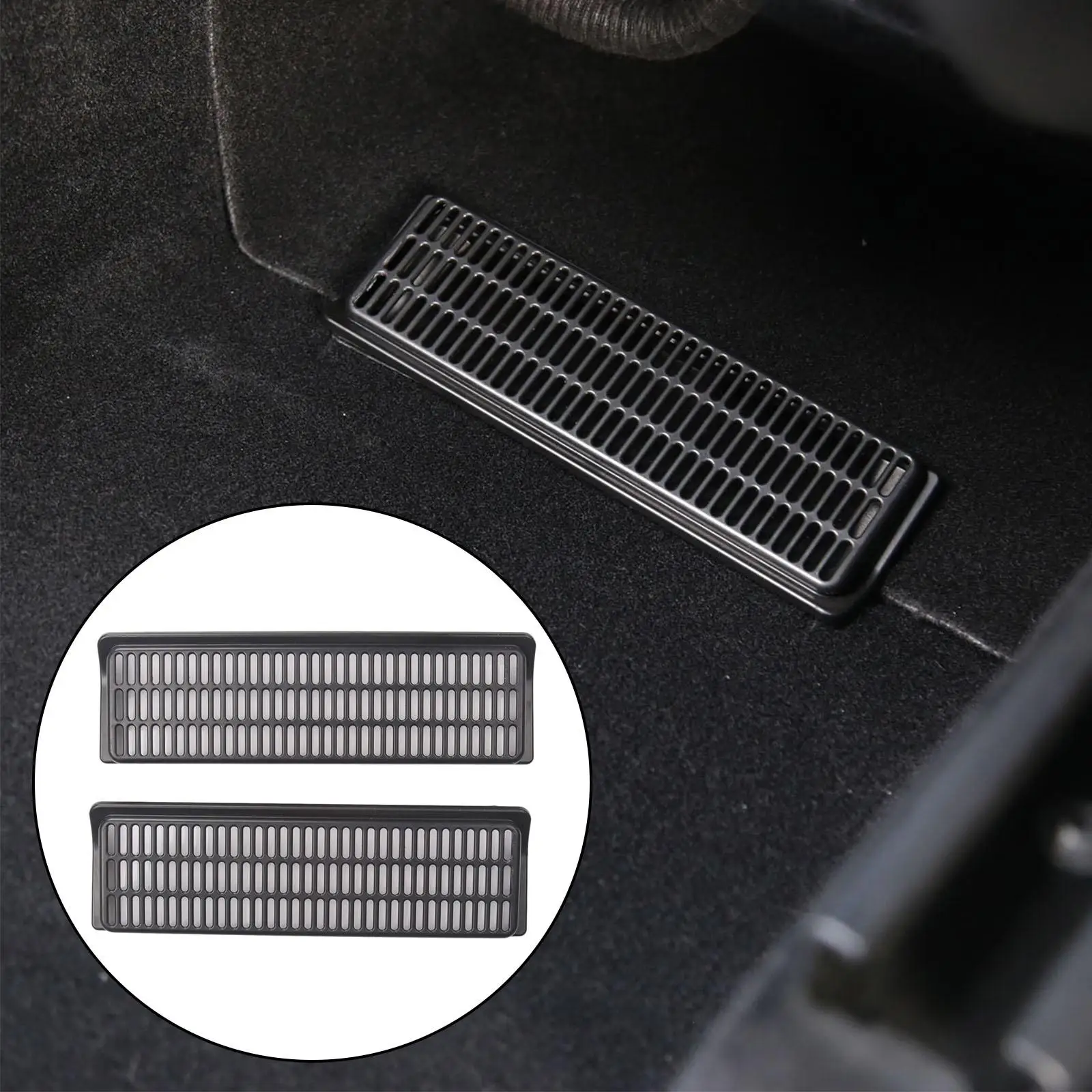 Car Auto Under Seat Air Vent Protective Cover Dust Cover Air Flow Vent Grille Protector Trim For Tesla Model Y Accessories