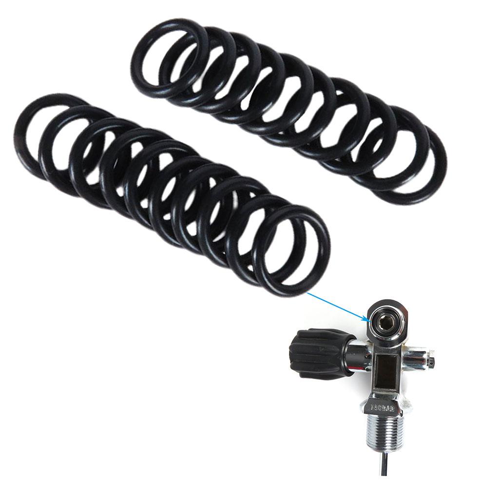 20x Rubber Scuba Diving Dive O-Ring Kit Technical Oil Resistant Hoses BCD Regulator Rings for Cameras Scuba Diving Tank Valves