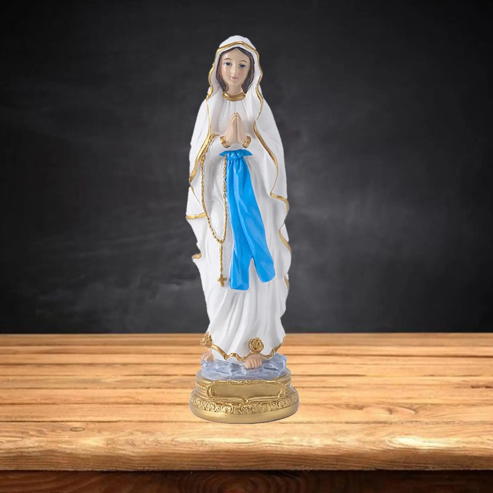 Resin Madonna Virgin Mary Statue Figurine Wedding Gift Xmas Home Tabletop Decorative