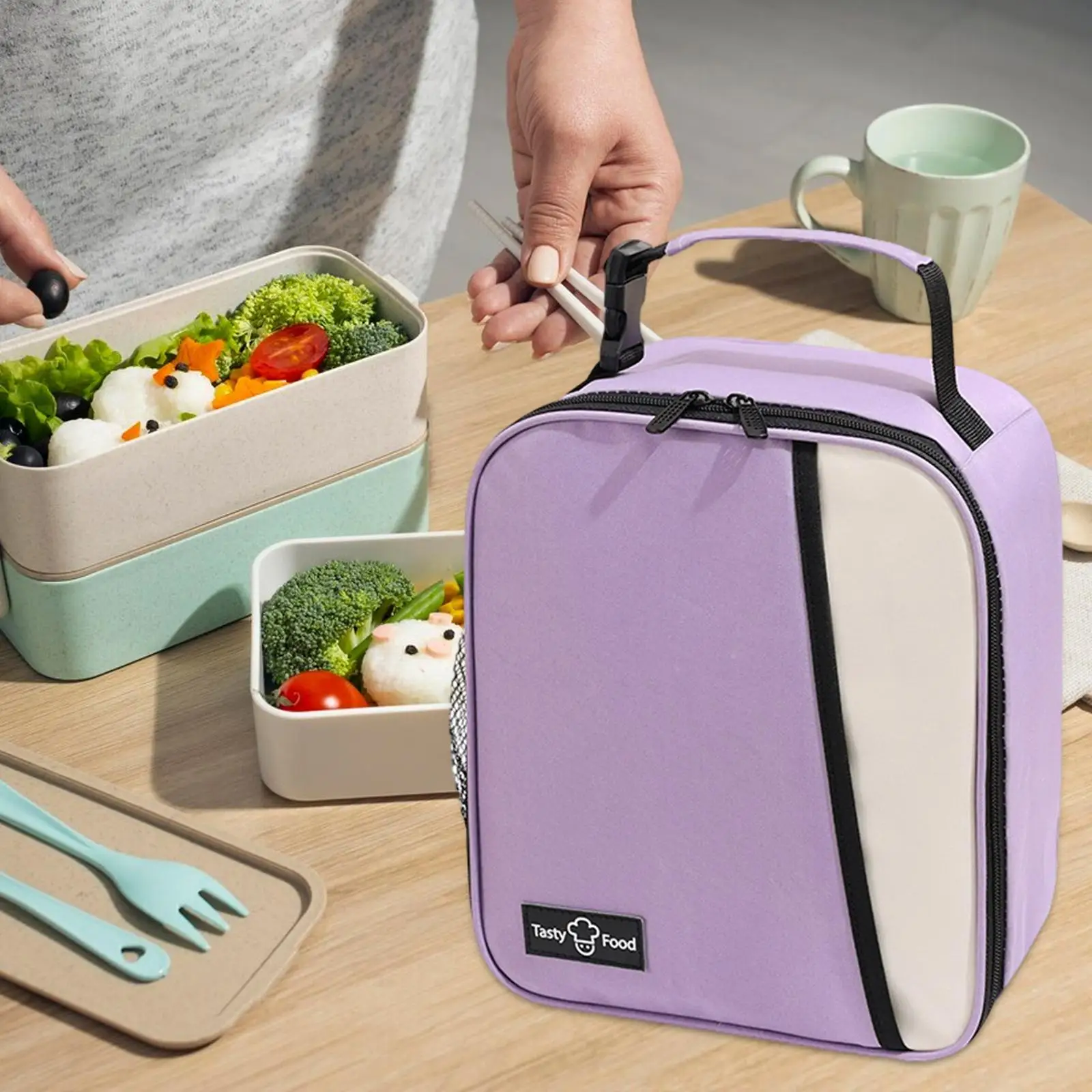 Lunch Box Student Lunch Case Reusable Food Container Thickened Waterproof Food Bento Pouch for Hiking Picnic Beach