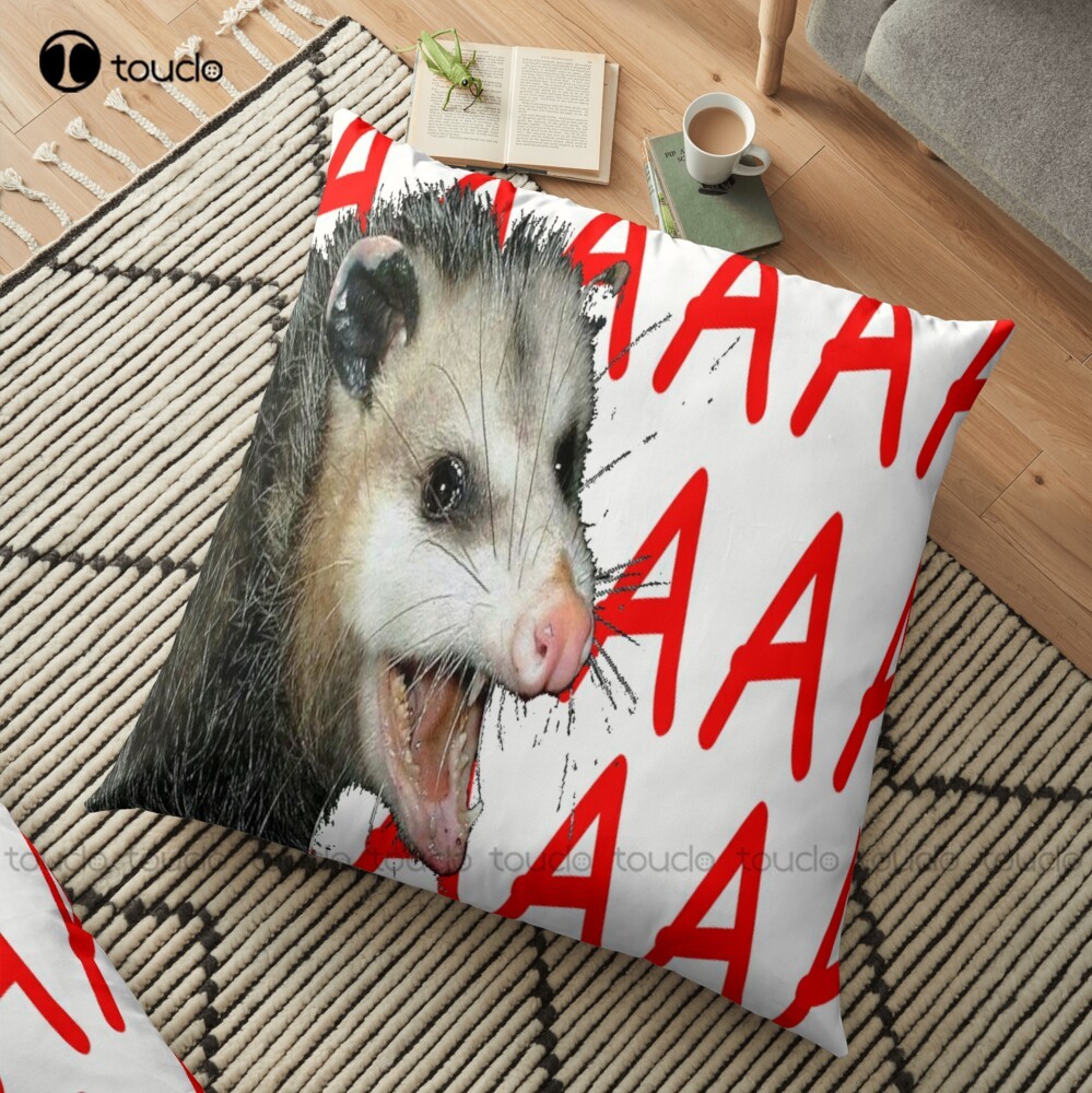 Aaaaa Possum Aaaa, кричащие, напряженные, мемы, забавные диванные подушки,  королевские подушки, Наволочки для дома, отеля, модная квадратная подушка  для спальни | AliExpress