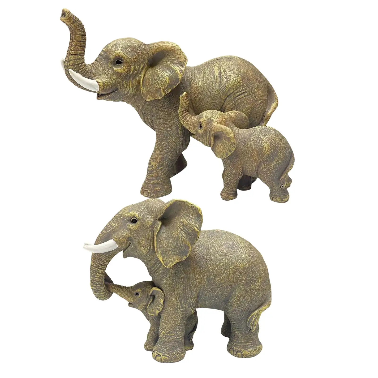 Lover Resin Figurines Sculptures Art Works Collectible Decorative Elephant Statues for   Wine  Sill Home Office