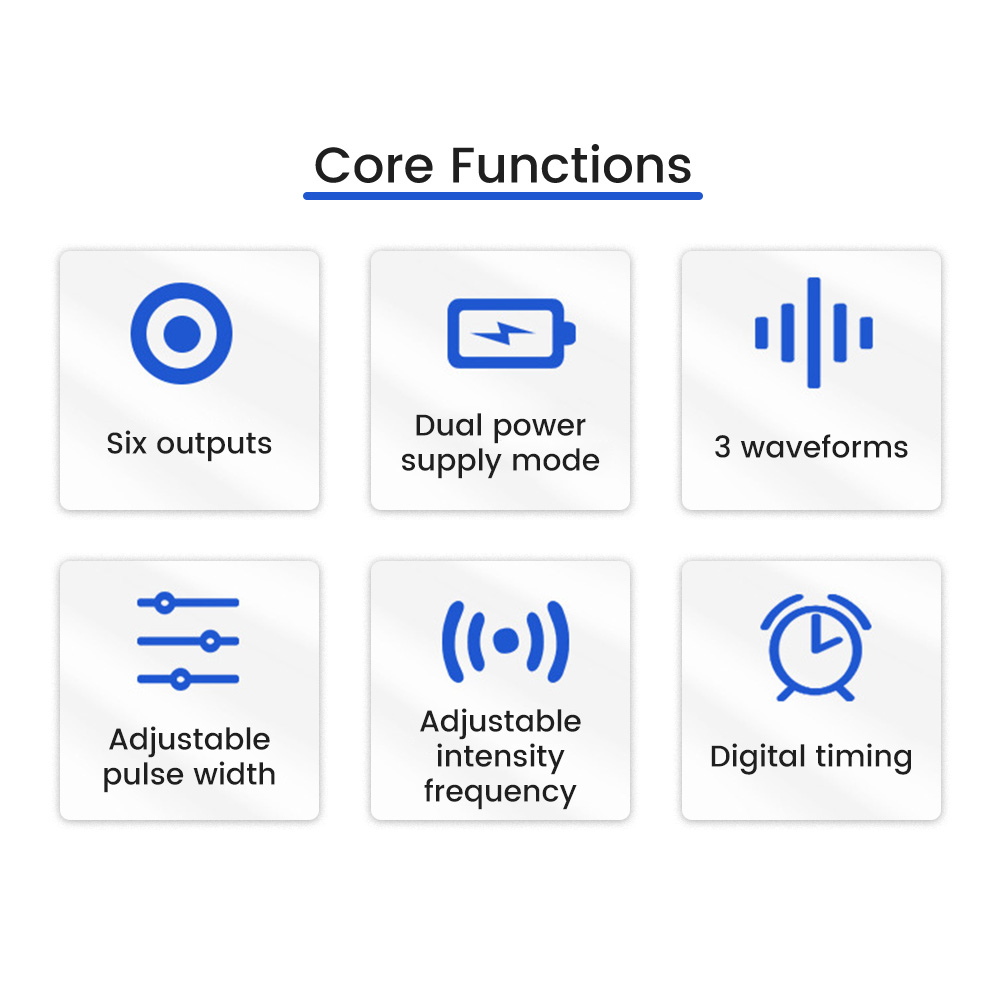 6 Output Electroacupuncture Massager Professional Acupuncture Needle Body Muscle Stimulator Tens Unit Machine Mussle Relax Tool