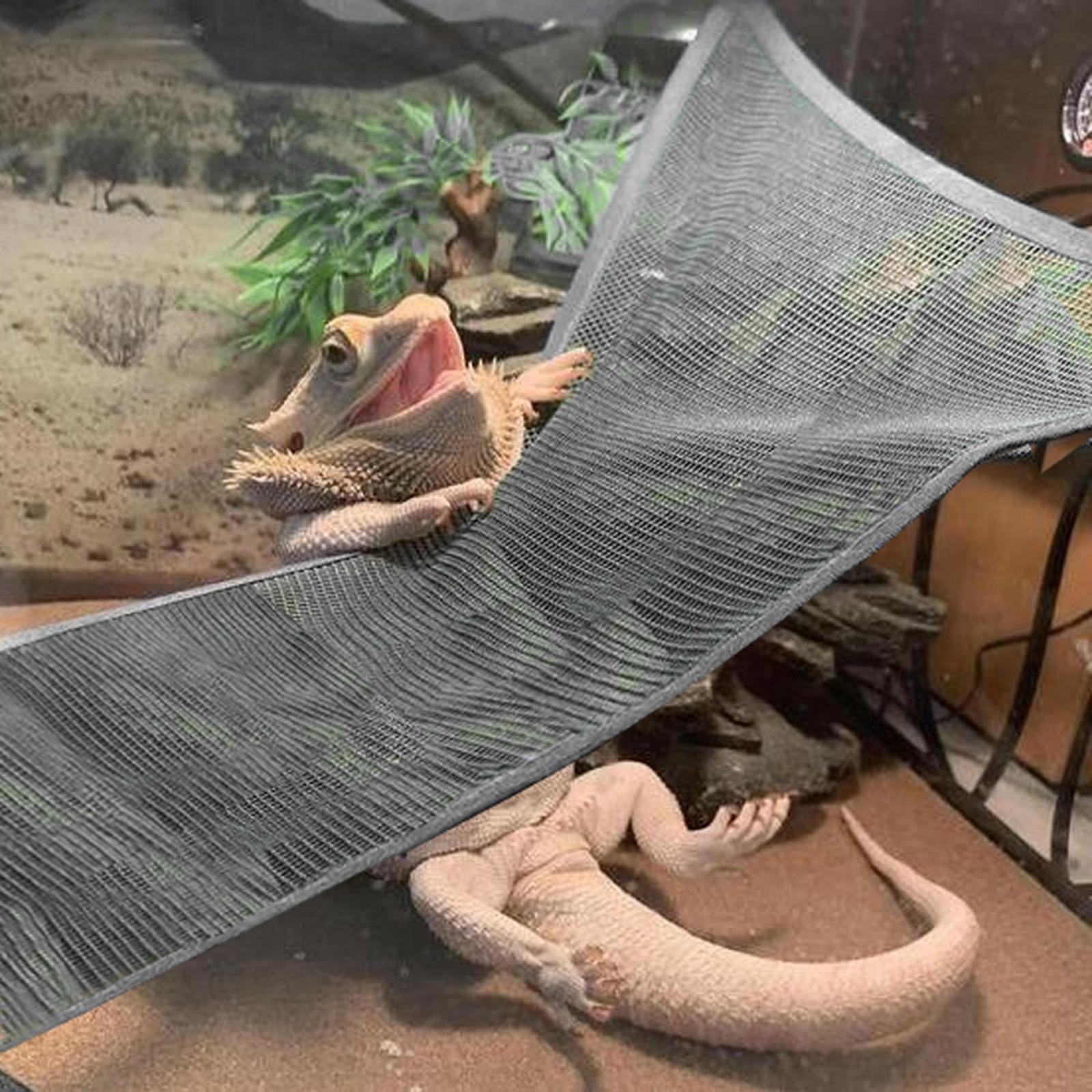 Reptile Hammock with Suction Cup Bearded Dragon Sleeping Bed Climbing