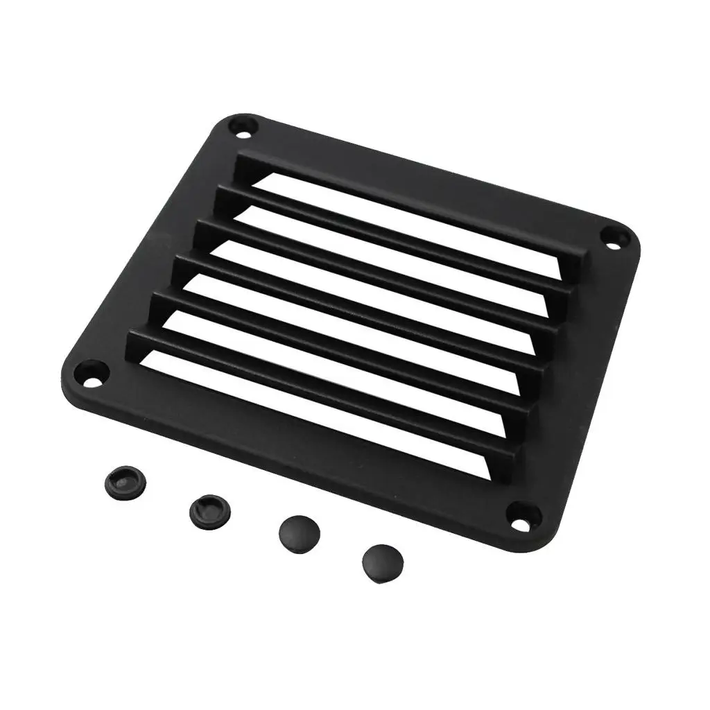 New Black ABS Louvered Vent 5-1/2` X 4-7/8` for Boat-molded ABS White vent
