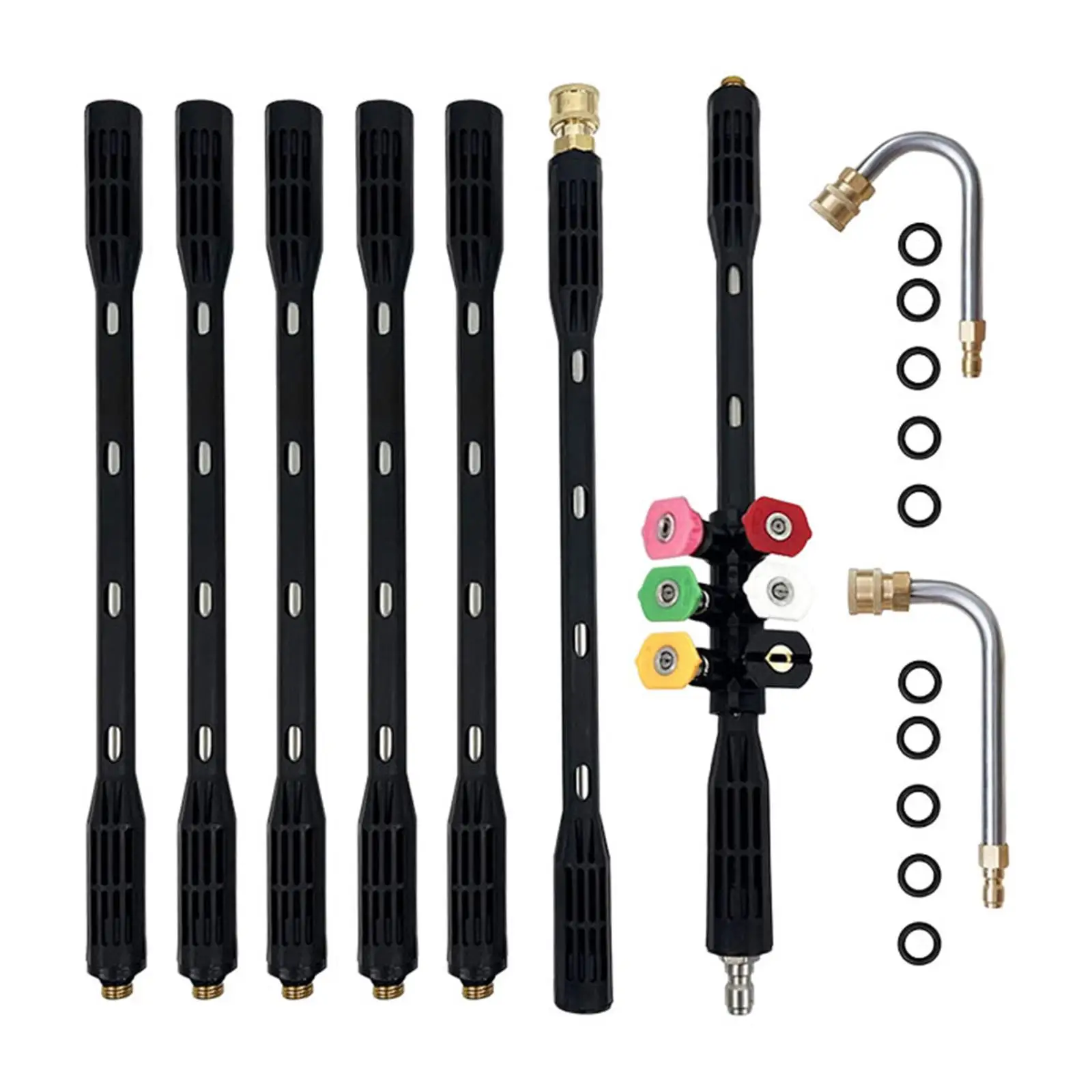 9 Pieces Pressure Washer Extension Rod for Pressure Washer Water Broom Car