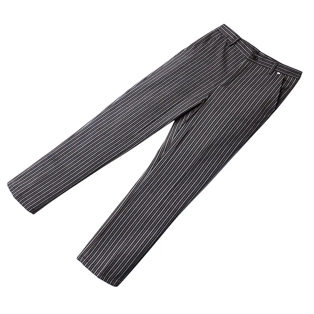 Chef Work Pants restaurant house kitchen Uniform Cook Trousers Elastic Waist