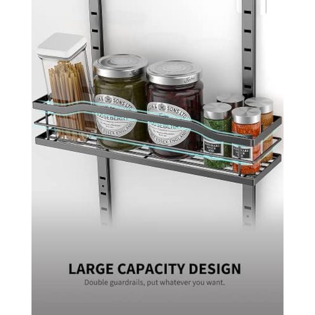 Moforoco White 9-Tier Over The Door Pantry Organizer, Pantry Organization  And Storage, Metal Hanging Spice Rack Shelves Door, Home & Kitchen