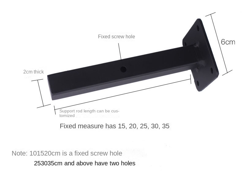 bandeja fixa, madeira reta, acessórios de hardware, 2pcs