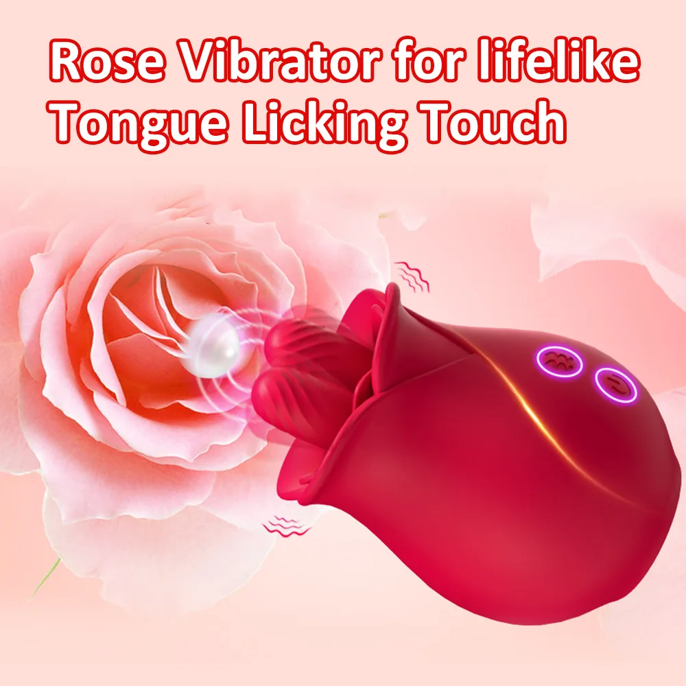 G-Spot Licking Dildo Clit Nipple Stimulator Vibrator for 18 Women Oral Tongue Pussy Vagina Rose Sex Toys for Female Masturbation S1697415a00634d18ababfa221a49dcc5T