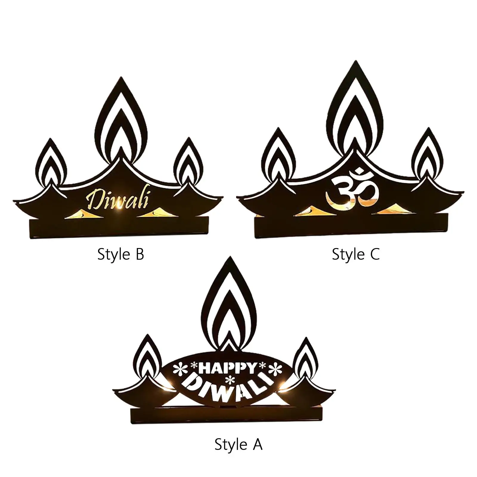 Diwali Candle Holder Iron Indian Tealight Candlestick Housewarming Gift Decorative Candleholder for Table Centerpieces Festival