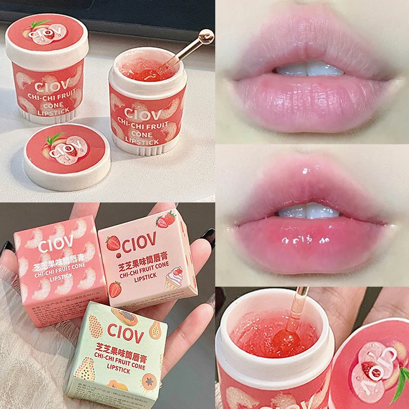 Best of 1 / 3pcs Strawberry Jelly Lip Balm Moisturizing Hydrating Reduce Lip Lines Lip Oil Peach Papaya Fruit Cone Lipstick Care Cosmetics Reviews & Tips