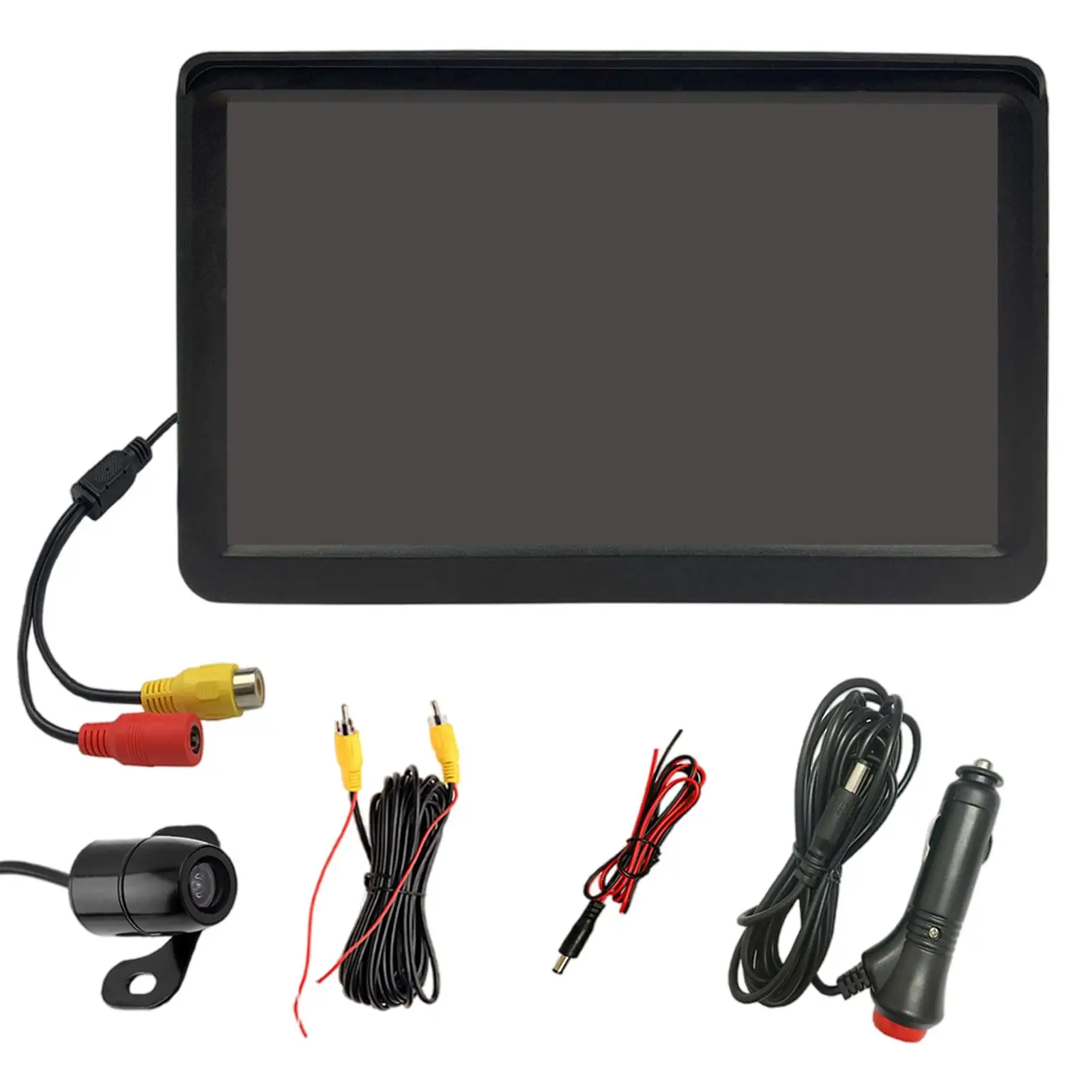  Car Monitor, LCD 7 inch 170° Wide Angle Scale Lines, Waterproof Lens, 12V , for Parking, Truck, Vehicles, SUV