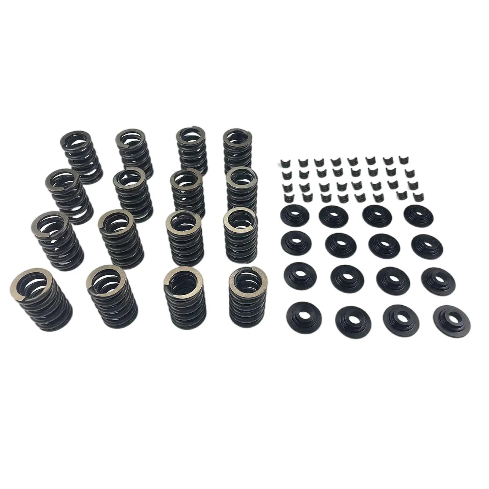 64 Pieces Valve Springs Kit with Retainer & Lock Fits for Chevy Sbc 327 350 400 Components