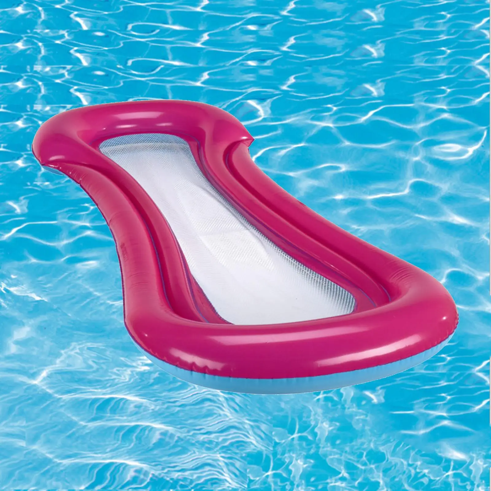 160x60cm Pool Inflatable Bed Pool Floating Mesh Lounger Float Chair