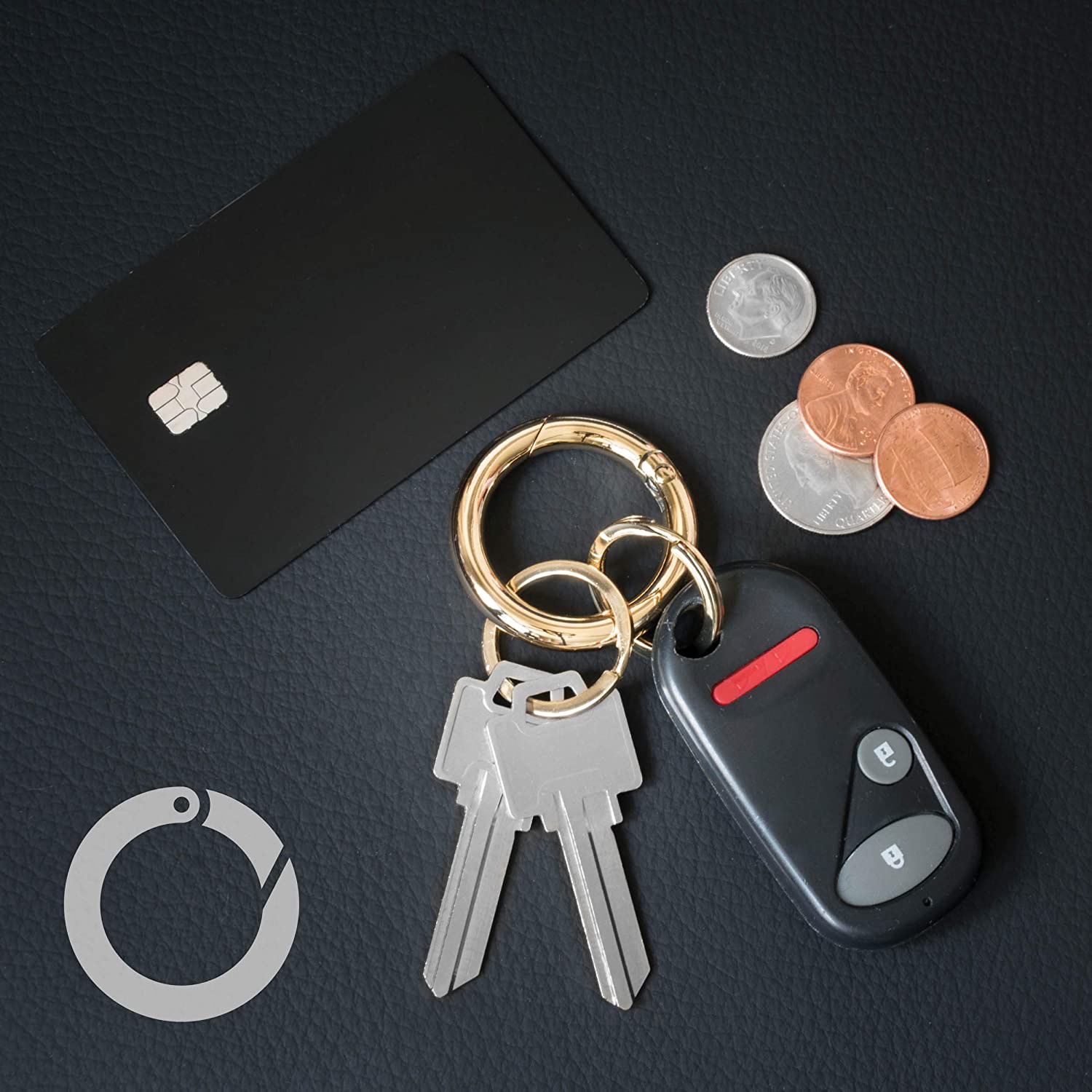 5 Stück Metall-O-Ring-Federverschlüsse für DIY-Schmuck, zu öffnende runde Karabiner-Schlüsselanhänger-Taschenklammern – Detail 2