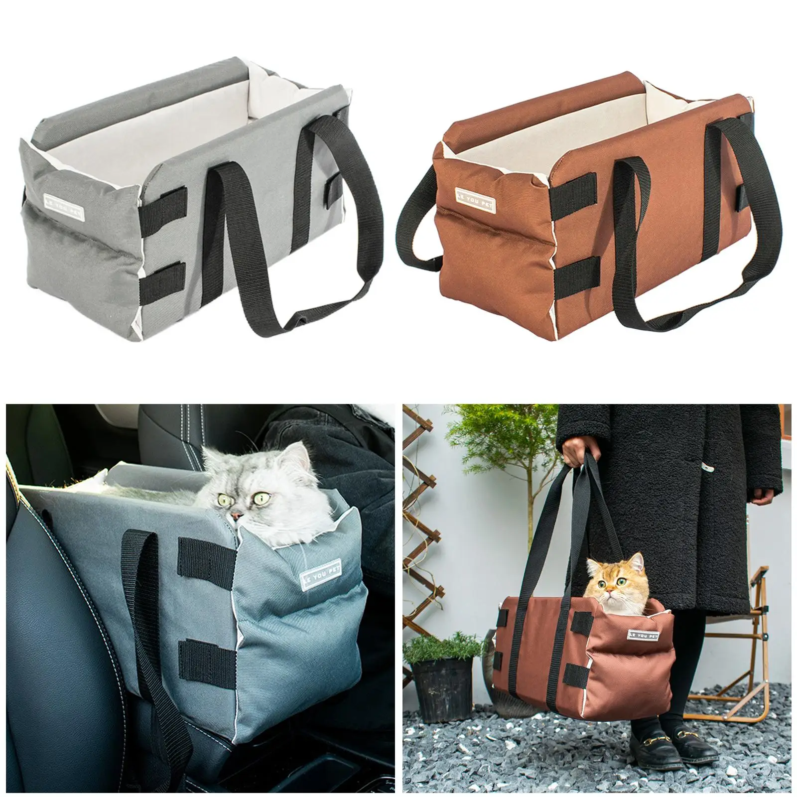 Dog Car Carrier for Car Cage Easy Clean Soft Safety Pet Seat Kennel Mat Nest