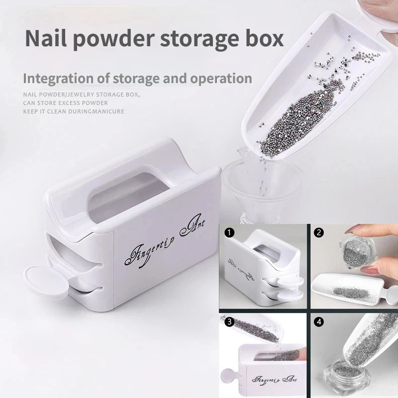 Best of Nail Glitter Powder Recycling Storage Box Double Layer Glitter Box French Recycling Powder Box Dipping Powder Collection Box Reviews & Tips