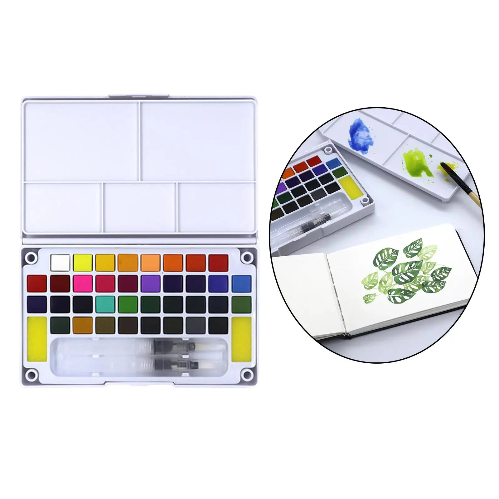 Watercolour , Premium Watercolour Paint 36 Colors Solid Pigment  Papers Watercolour  for Artists, Beginner