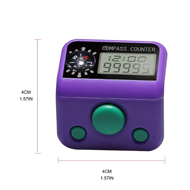 Electronic Finger Counter with Compass Resettable 5 Digit LCD