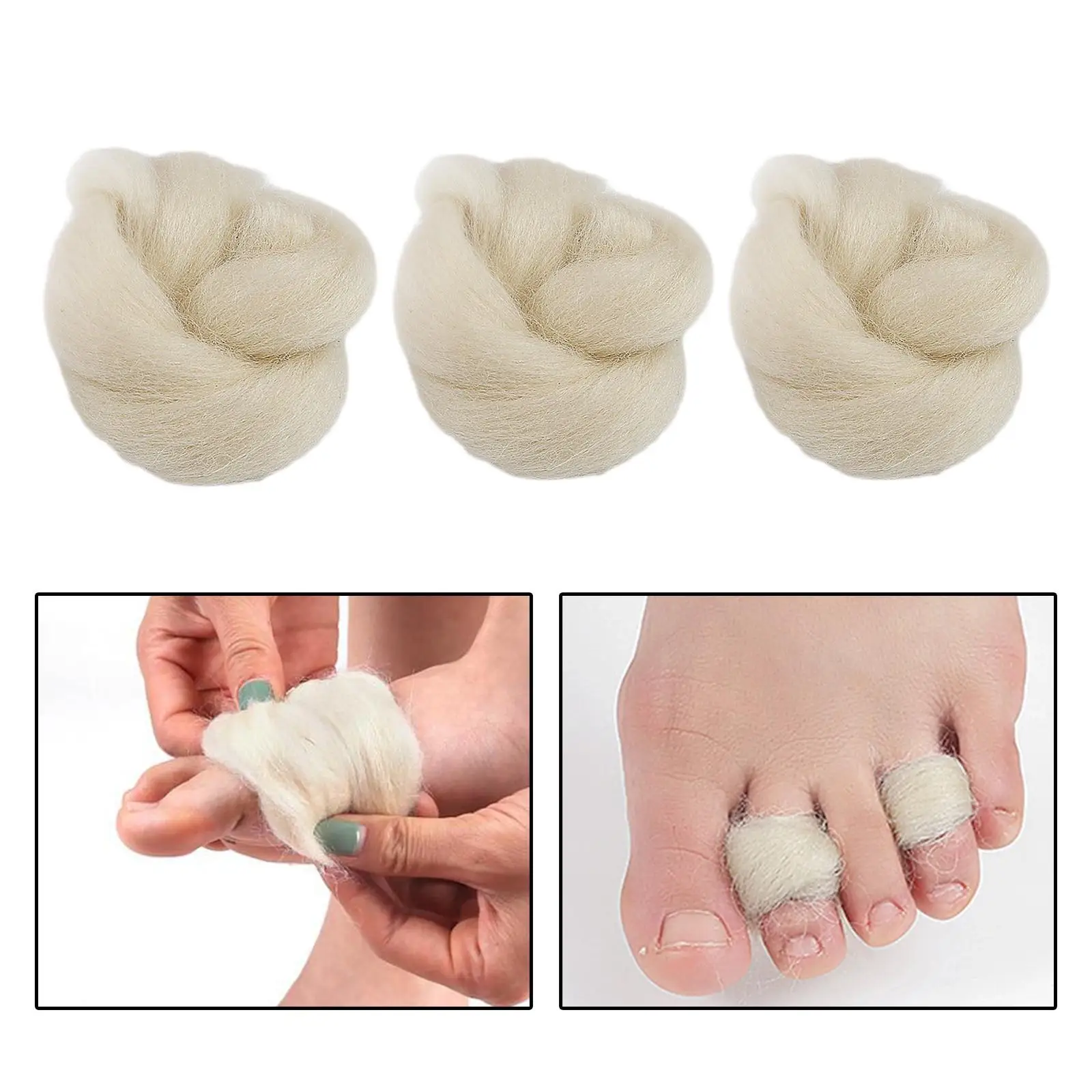 3 Count Cushioning Toe Separator Accessories Minimize Blister High Performance Breathable 