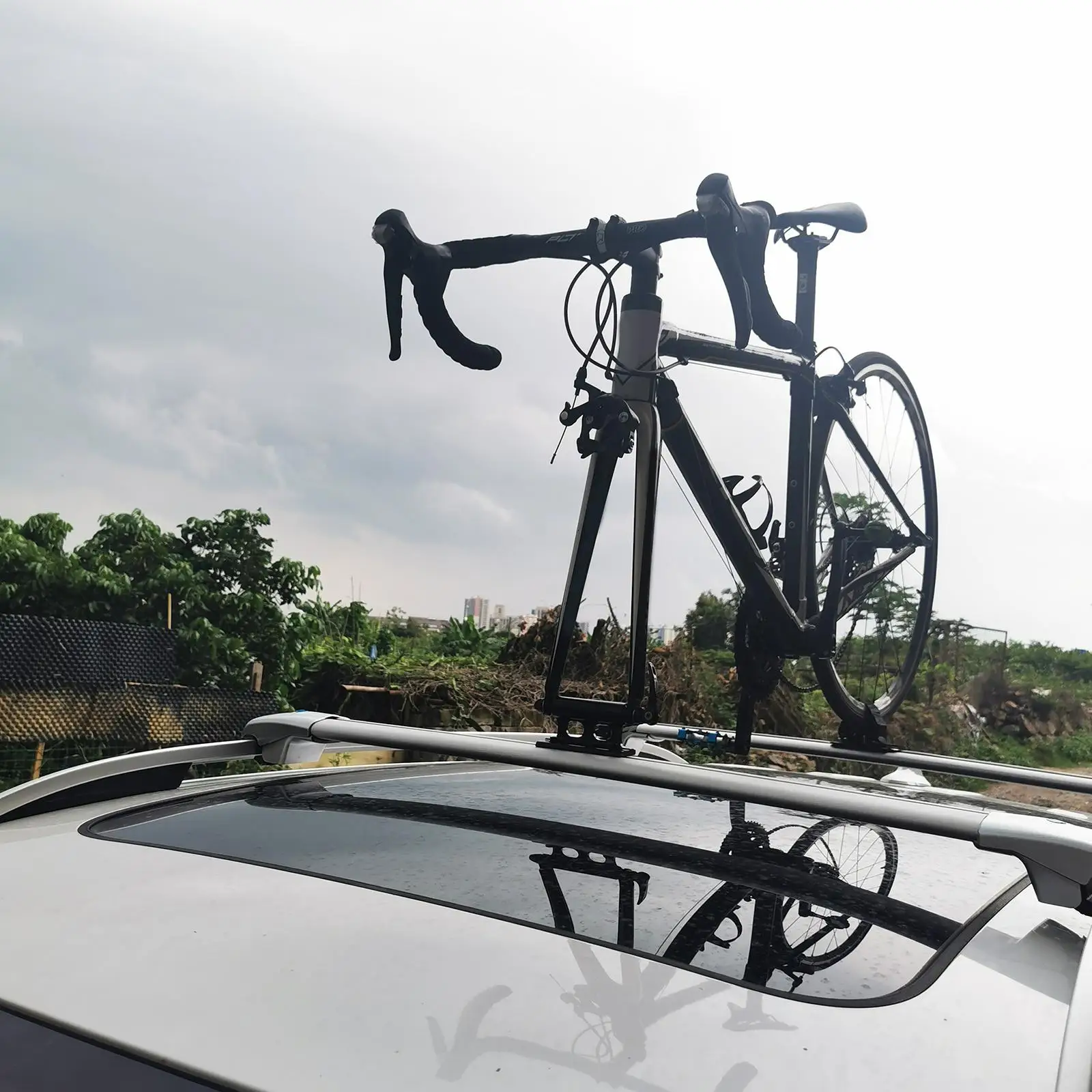 Bike Car Roof Mount Rack MTB Bicycle Transportation Truck Bed Mount Rack Quick Release Thru Axle Bicycle Carrier Bracket Holder