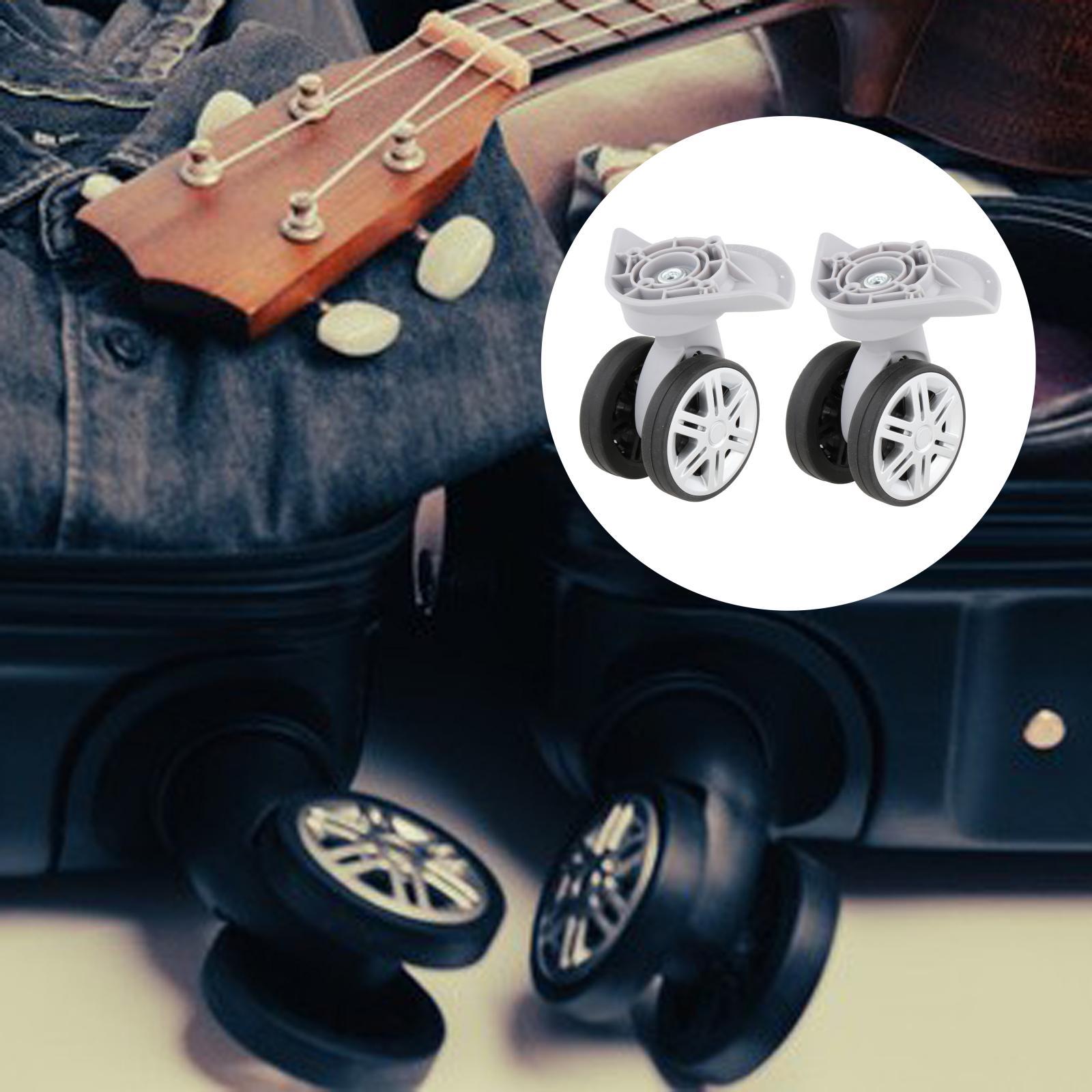 2 Pieces Replacement Luggage Wheels A19 Double Row Roller Heavy Duty Durable Suitcase Wheels Swivel Casters for Travelling Bag