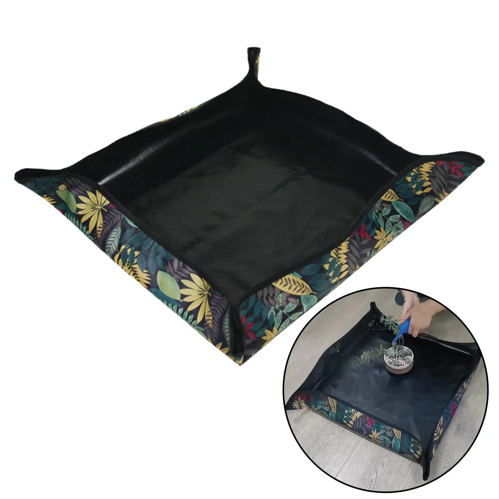 Gardening Mat Waterproof Oxford Cloth with Buckles Repotting Mat for Garden