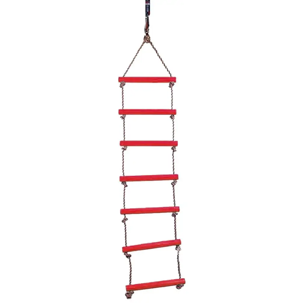 MagiDeal Safe Kids Indoorhouse 6 Rungs Rope Climbing Ladder Play Toy for Garden Treehouse 120KG 2Colors