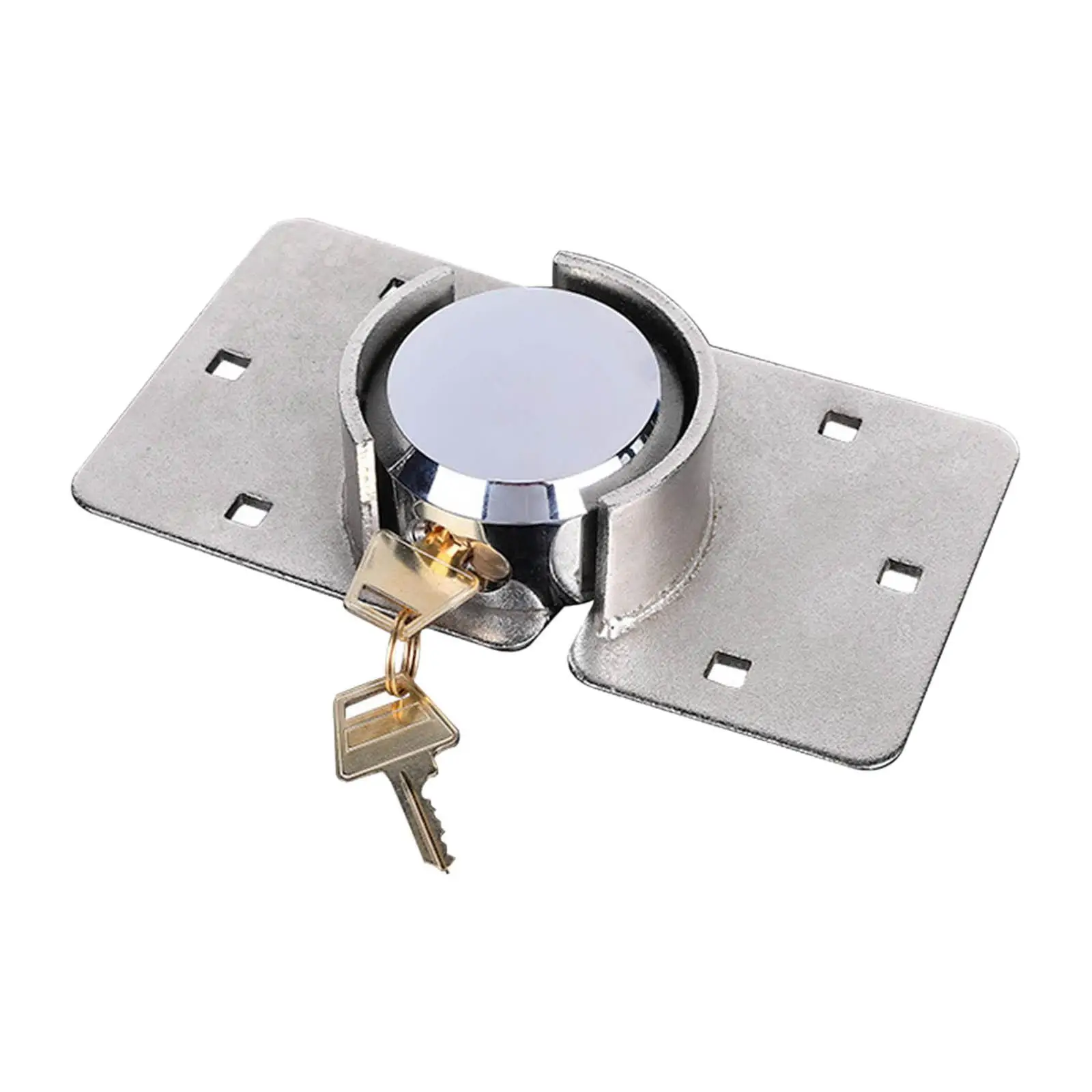 Hidden Shackle Padlock Come with Mounting Screws Chrome  for Garage