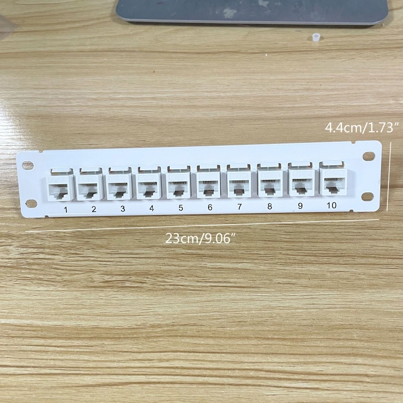 network repair kit CAT6 10 Port Shielded Patch Panel RJ45 10G Ready Metal Housing Color-Coded Labeling for T568A and T568B Wiring,White 24BB network wire tracer