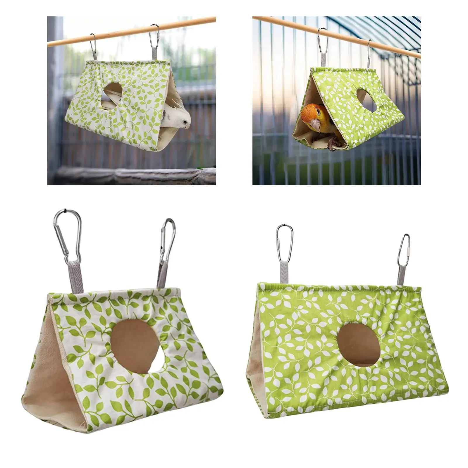 Bird House Nest, Durable Shed Hut Finch Cage Cave, Birds Summer Sleeping Bed, Hanging Hammock for Cockatiels Lovebird