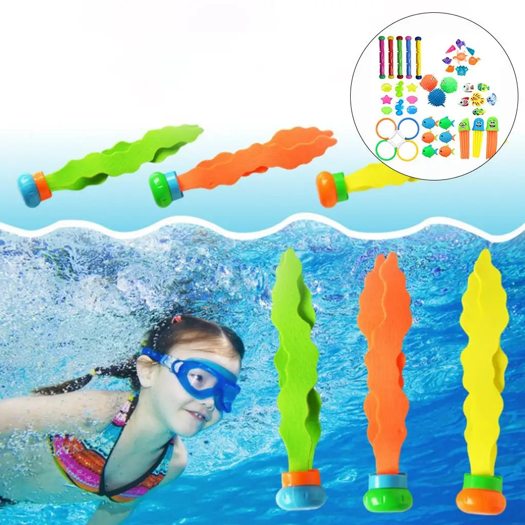 Plastic Swimming Diving Set Summer Fun Swimming Pool Toy Diving Seaweeds