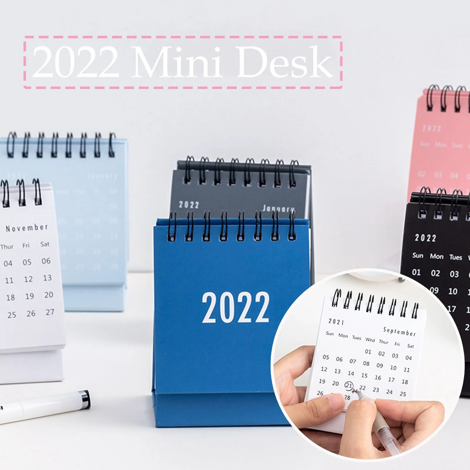 2022 настольный мини-календарь Настольный раскладной ежемесячный календарь  для школы, дома, офиса, планировщик, предметы для домашнего декора |  AliExpress
