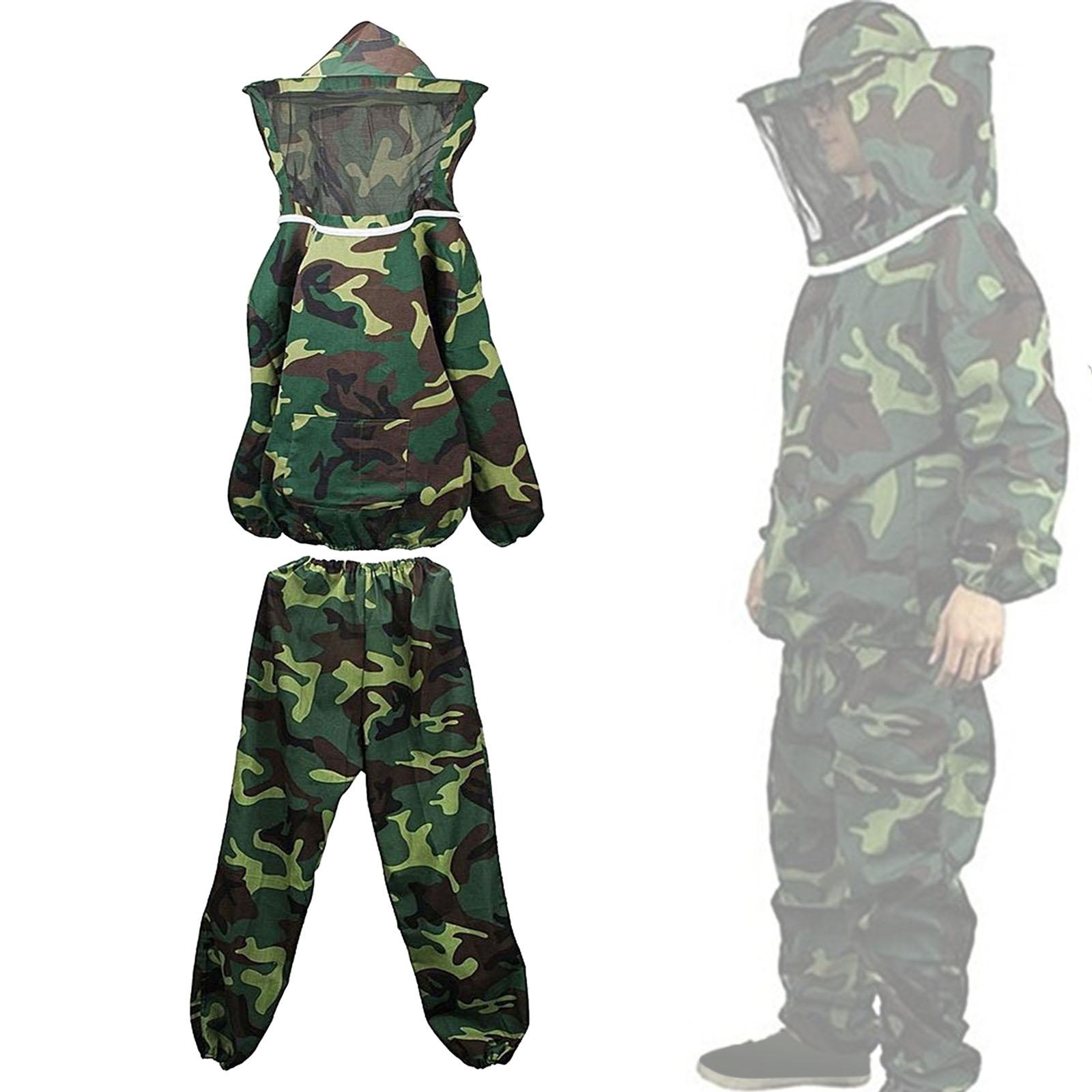 Unisex Beekeeping Suit Breathable Beekeeper Outfit with Veil and Pants Beekeeping Jacket