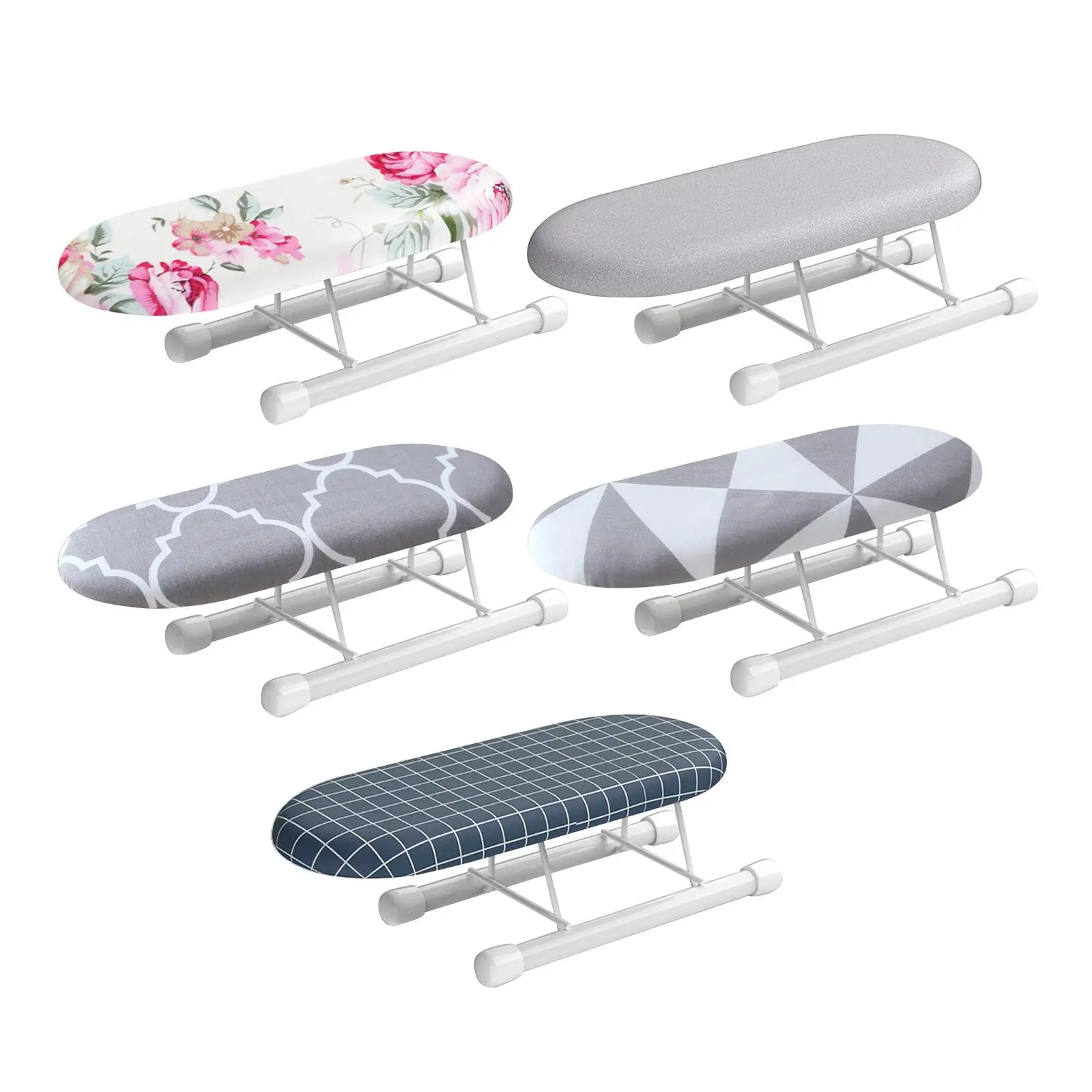 Portable Folding Ironing Board with Folding Legs Ironing Cuffs Neckline Removable Cover for Home Apartments Home
