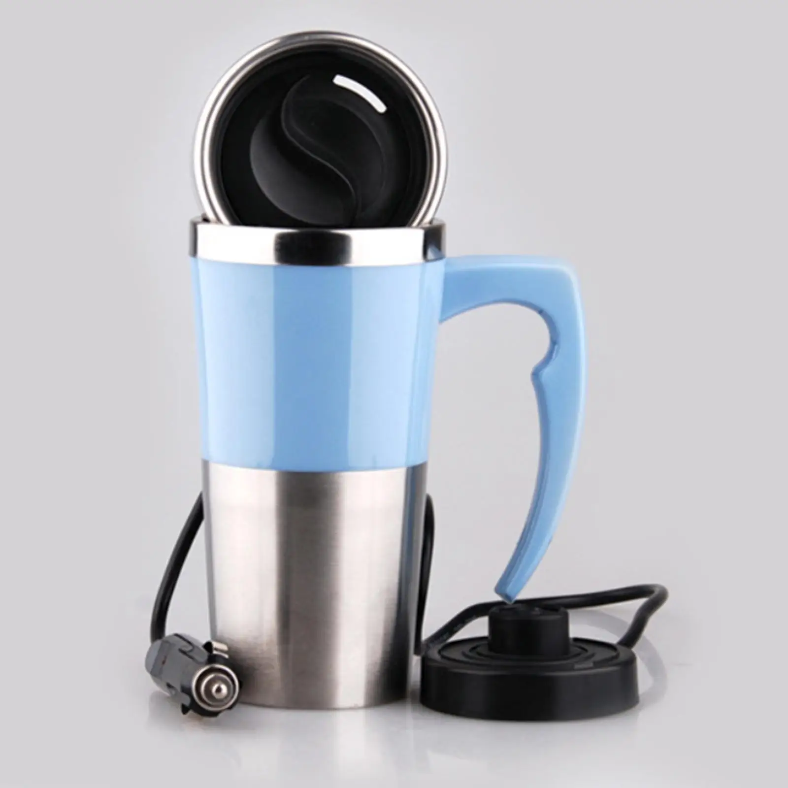  Kettle /12V/ 350ml/  Stainless Steel/ Mug/ Travel /Heating Cup/ Car  for Tea  Eggs Camping Boat