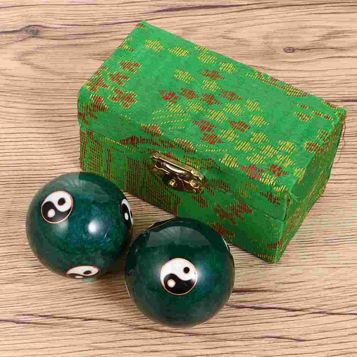 Best of Of Massage Balls Chinese Tai Chi Chimes Traditional Hand Joints Massage Ball Green Enamel Exercise Ball Massage Stones Reviews & Tips