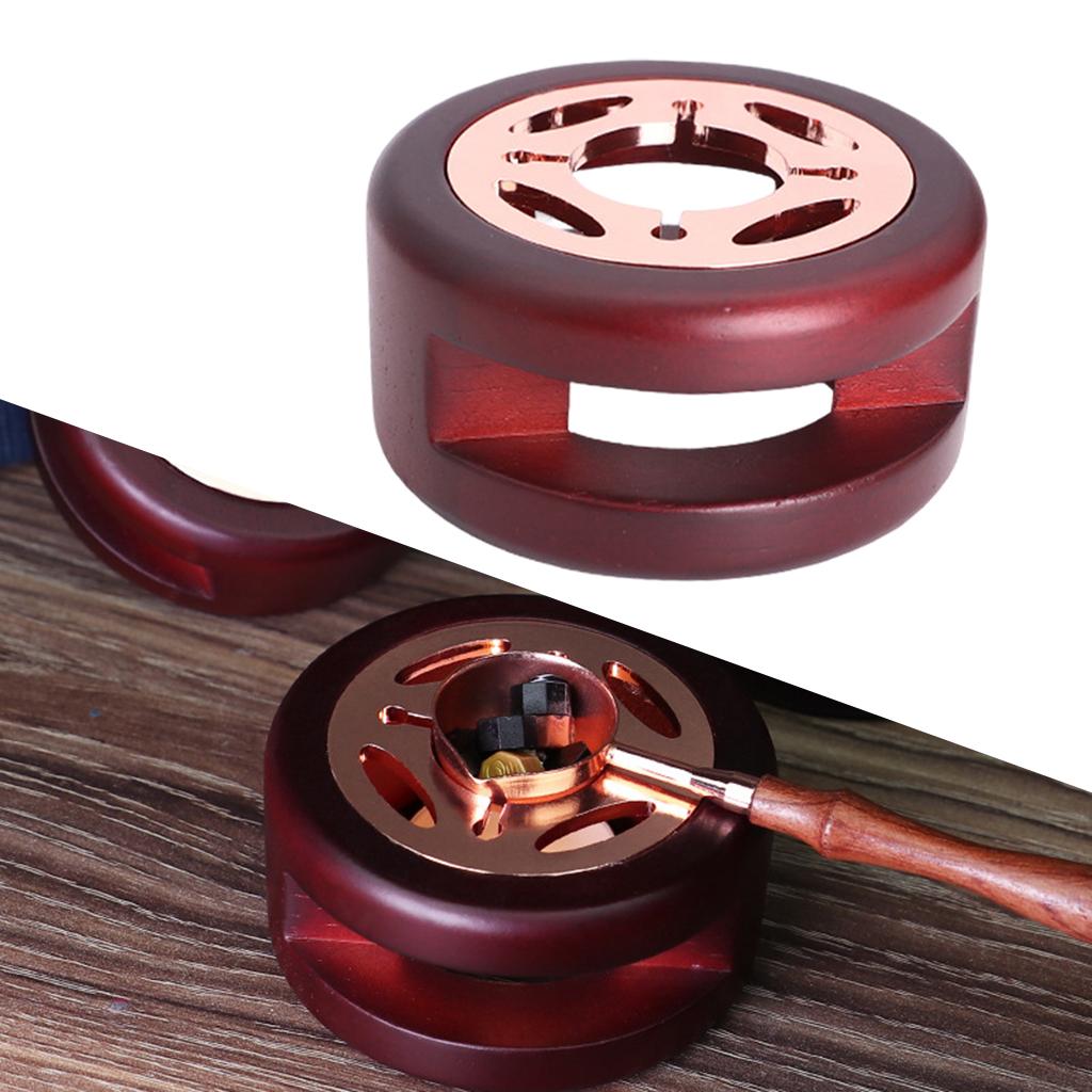 Wax Seal Kit, Hollow Romantic Easy to Use Rose Gold Writing Letters Heat Resistant Heater Stove Pot for DIY Crafts Tool Candle