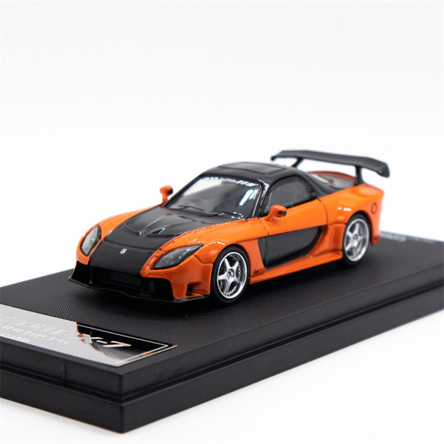 Bburago マイクロミニミニモデルカー オレンジダイキャスト マゼダRX-7 veilside 1:64スケール エスプレッソ 新品送料無料