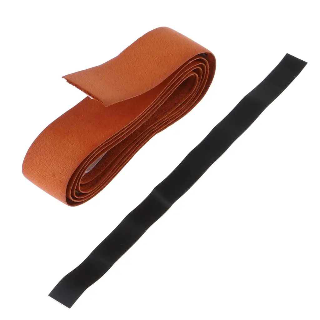 Tennis Racket Handle Grips Anti-Slip Cowhide  Tape, Dark Brown