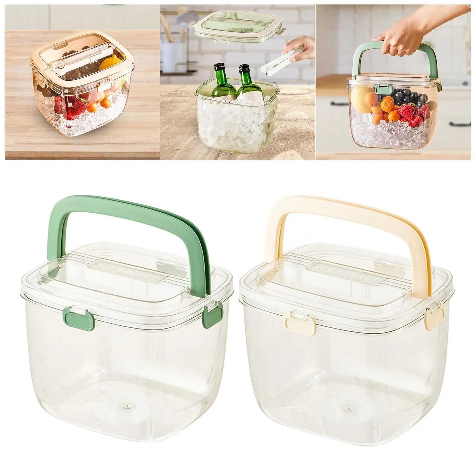 Ice Cube Container Beverage Chilling Tub Fashionable Appearance Ice Bucket with