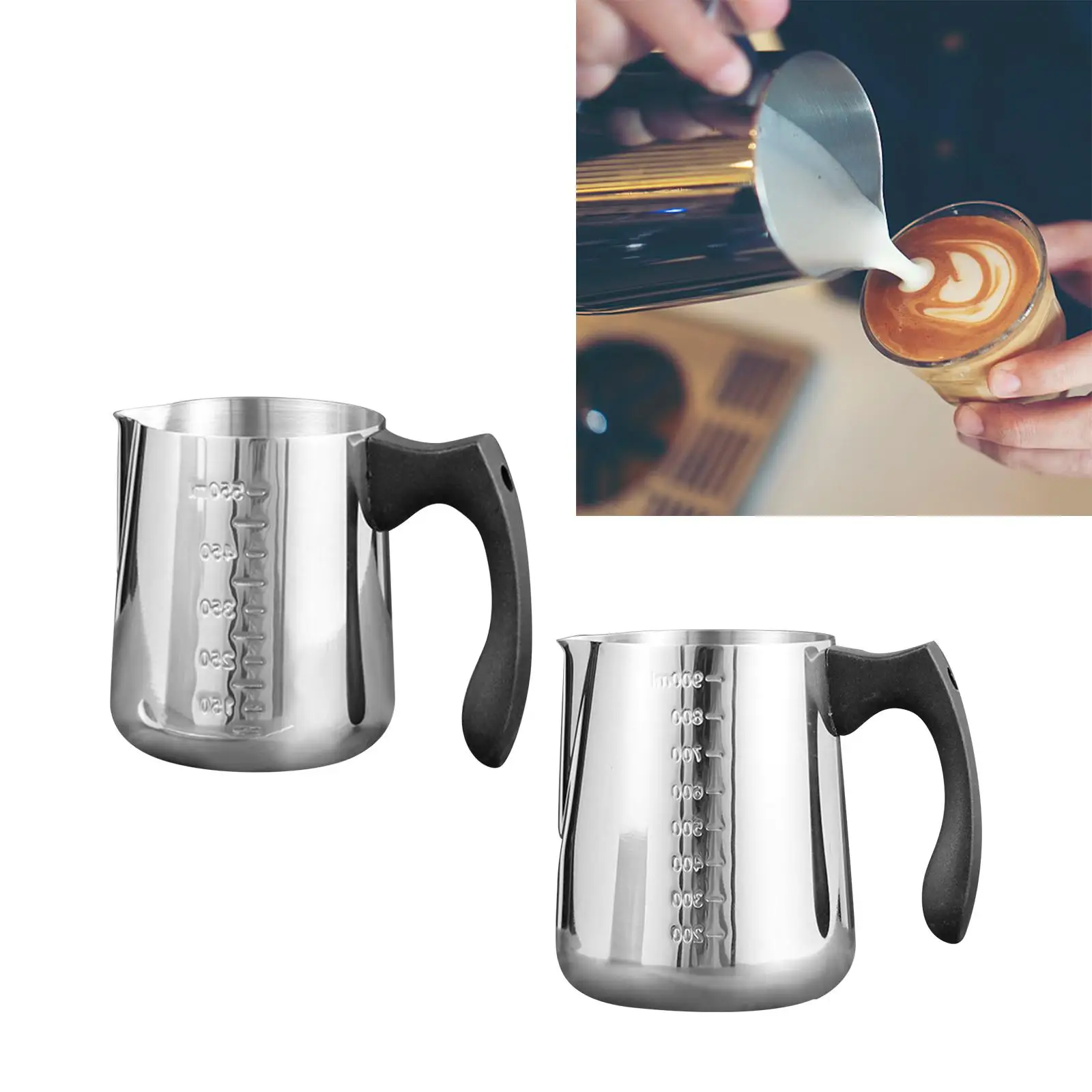 Multifunctional Milk Frothing Mug Barista Steam Mugs Espresso Steaming Cups Milk Jug Cup Coffeware for Holiday Party Kitchen