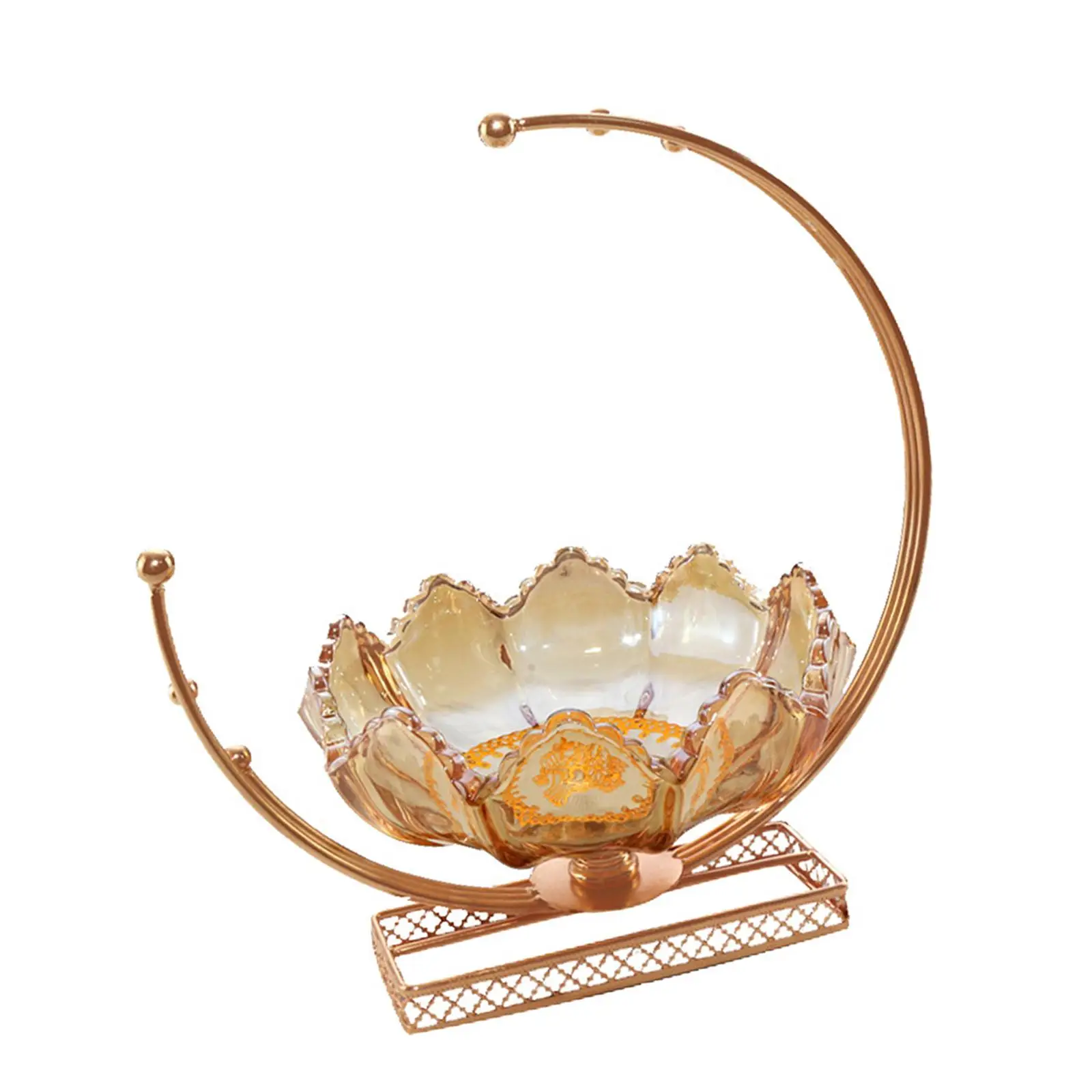 Fruit Tray Display Stand with Metal Stand Removable Decor Appetizer Tray for Kitchen