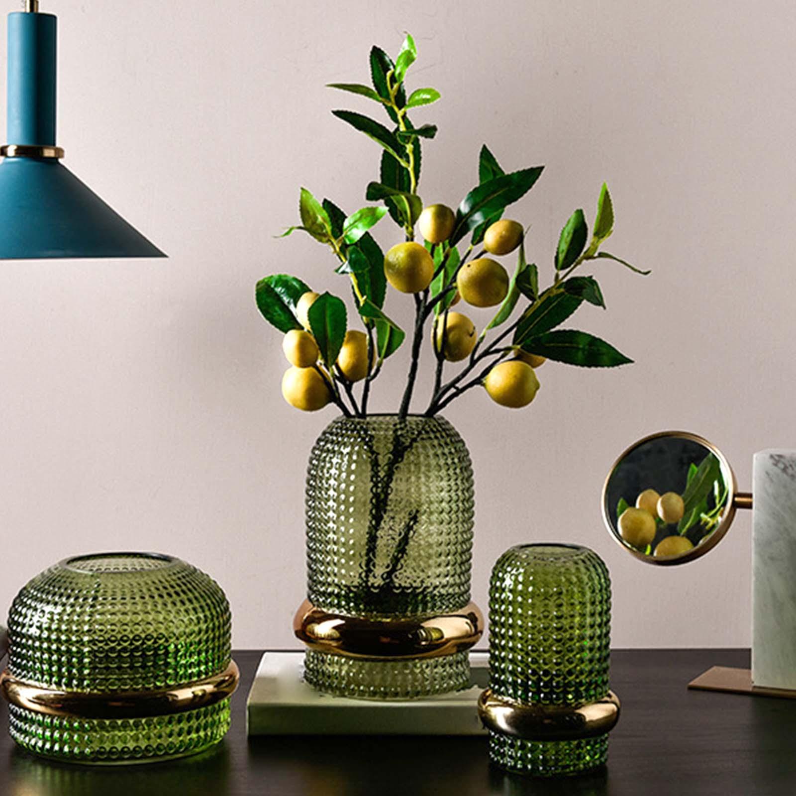 Clear Glass Vase Plant Vase Artificial Flower Vase Modern Simple Flower Display Vase for Living Room Centerpiece Dining Table