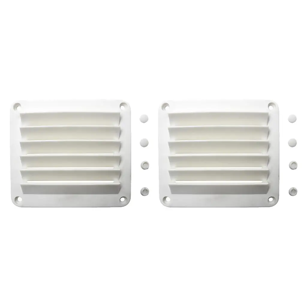 2x Louvered Vents Round Plastic ABS  -1/2 x 4-7/8inch Sail Boat