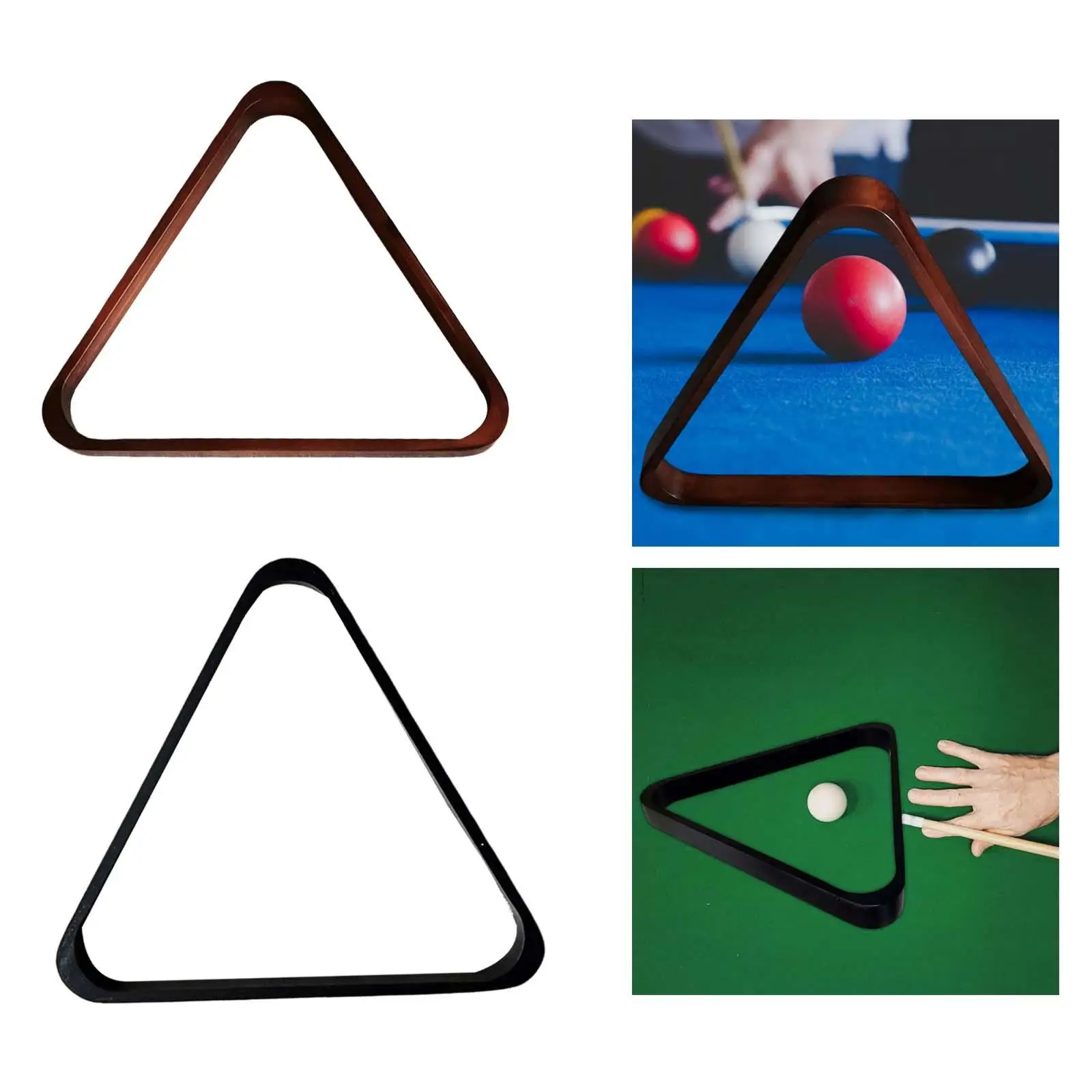 Flat Billiard Triangle Rack 8 Balls Accessory Tripod Ball Holder Pool 57.2mm