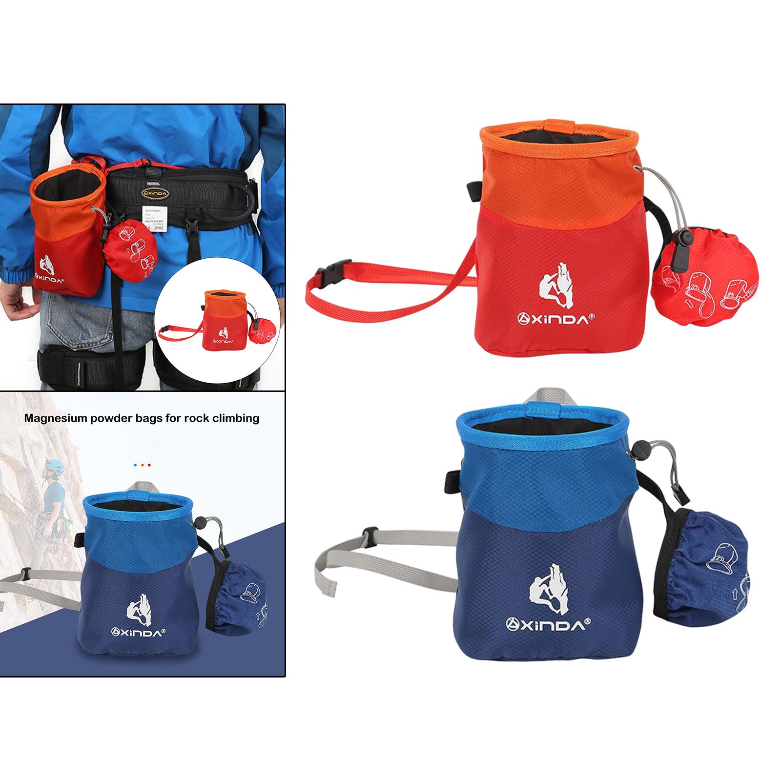 Rock Climbing Chalk Bag with  Belt Strap Great for Block Lifting Weight,  , Quick Opening And Closing