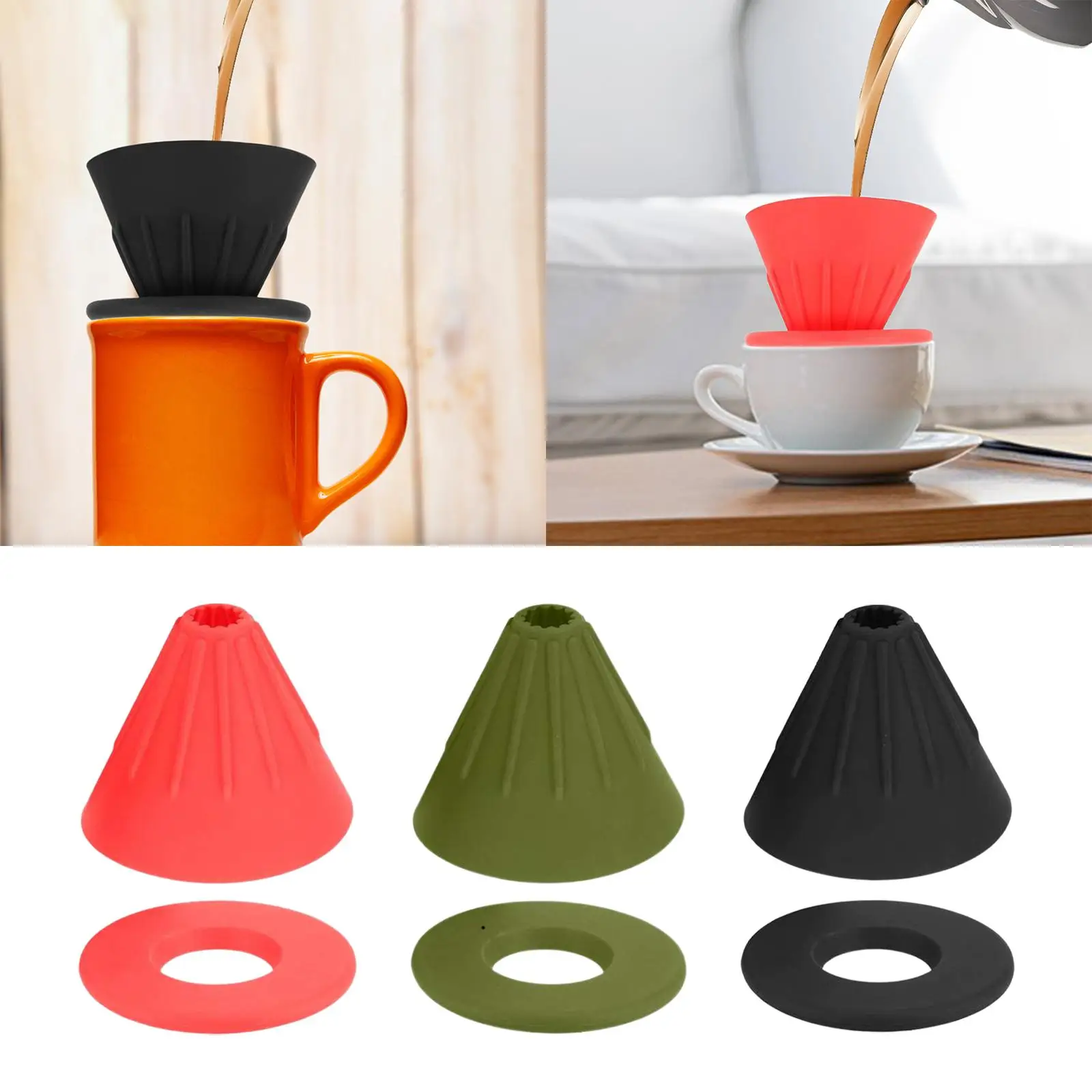 Cone Brewer Pedal Shape Reusable Pour over Coffee Maker for Cafe Home Office